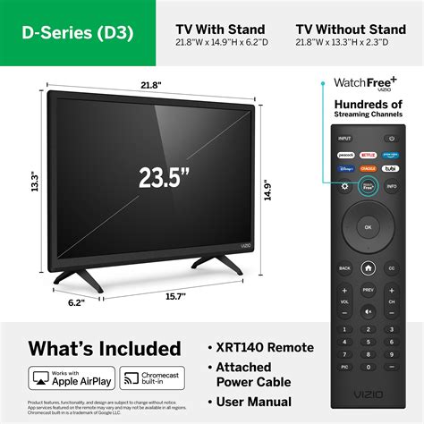 Vizio d40f-j09 manual - Read reviews and buy VIZIO D-Series 32" Class 1080p FHD Full-Array LED Smart TV - D32F-J04 at Target. ... VIZIO Smart TV Remote with batteries, Quick Start Guide and User Manual. ... D40f-J09. $139.99. reg $159.99 Sale. TCL 32" Class S3 S-Class 1080p FHD HDR LED Smart TV with Google TV - 32S350G.